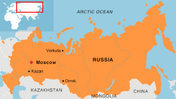Russia -- Vorkuta locator map, 04Mar2013