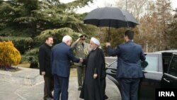 Javad Zarif with president Rohani after two tense days of resignation saga-- 27 Feb 2019