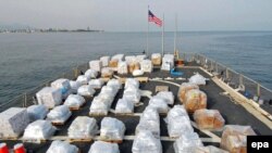 U.S. humanitarian supplies arrive by warship in Batumi. Will similar shipments ever make it to Poti?