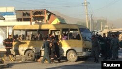 Bombaly hüjümiň bolan ýeri, Kabul, 20-nji iýun, 2016. 