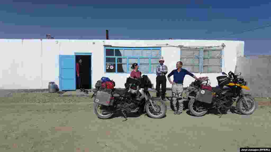 A group of Belgian bikers at the hostel.