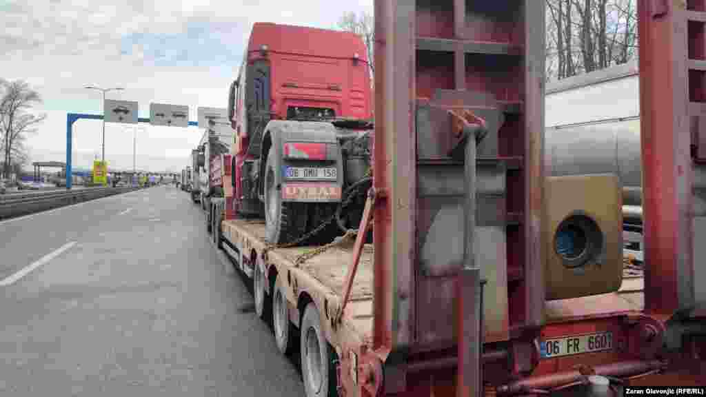 Profesionalni prevoznici protestuju zbog novog sistema ulaska u države Evropske unije, navodeći da su procedure komplikovanije i da im skraćuju boravak u zemljama Unije, 26. januar 2026.