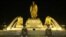 A statue of Niyazov in downtown Ashgabat (file photo)