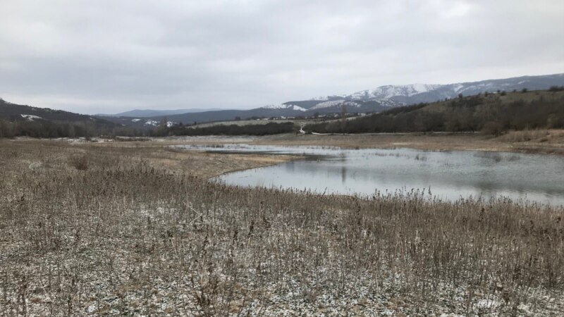 Белогорское водохранилище после таяния снега | Крымское фото дня