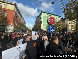 Protesta në Tiranë më 21 nëntor 2024.