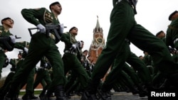 The Victory Day parade in Moscow involved around 12,000 troops. 