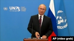Володимир Путін у віртуальному виступі на 75-й Генеральній асамблеї ООН