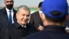 Uzbek President Shavkat Mirziyoev on a visit to the regions on February 4.