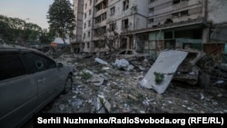The aftermath of the Russian attack on Kyiv on June 2