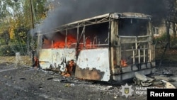 Kramatorskda avtobusa zərbə