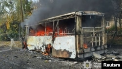 Urmările atacului rusesc de la Kramatorsk, pe 8 octombrie 2026.