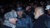 Armenia - Opposition leader Raffi Hovannisian argues with a senior police officer during a demonstration near the Central Election Commission building in Yerevan, 6Dec2015.