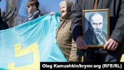 Мітинг пам'яті Шевченка в Сімферополі
