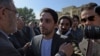 Ahmad Masud (C), the son of Ahmad Shah Massoud, the largely revered late military and political Afghan leader also known as "The Lion of Panjshir" greets supporters during an event marking the fifteen anniversary of his late father's death.