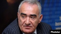 Armenia -- Parliamentary majority leader Galust Sahakian at a press conference, 25Aug2010.