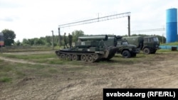 Российская военная техника в белорусском селе Верейцы
