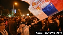 Slavlje u Beogradu nakon izborne pobjede Studentske liste 25. oktobra 