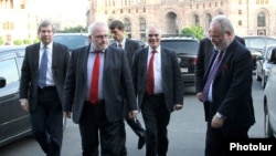 Armenia - The U.S., Russian and French co-chairs of the OSCE Minsk Group visit Yerevan, 16May2014.