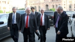 Armenia - The U.S., Russian and French co-chairs of the OSCE Minsk Group visit Yerevan, 16May2014.