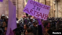 'Reintegration' Talks Held For Nagorno-Karabakh Amid Tense Protests In Yerevan
