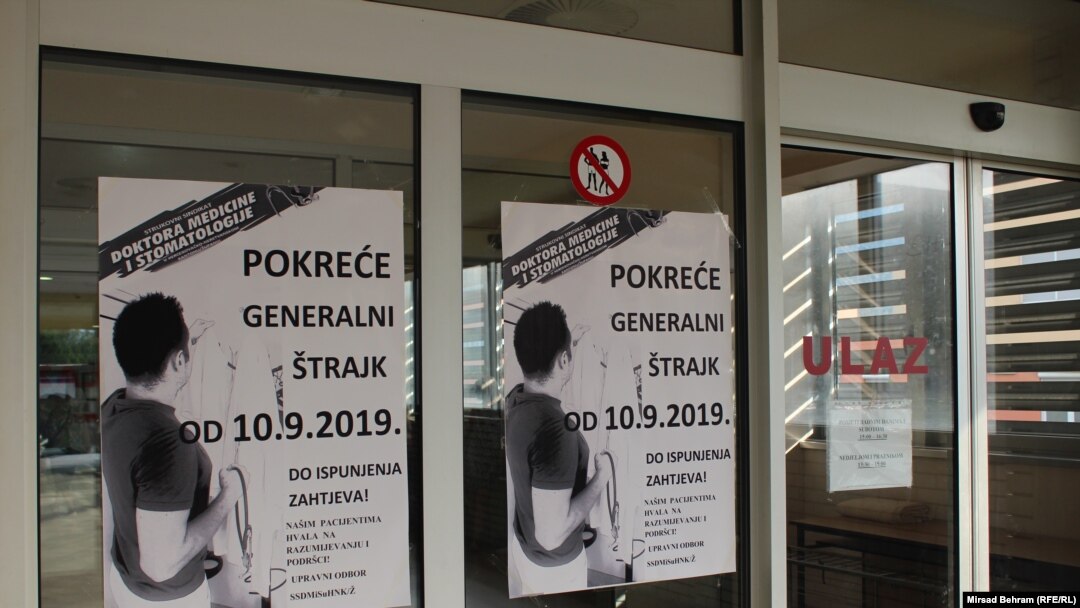 Generalni štrajk je Strukovni sindikat doktora medicine i stomatologije Hercegovačko-neretvanskog kantona (HNK) ranije najavio za 10. septembar.