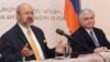 Armenia - Foreign Minister Edward Nalbandian (R) and OSCE Secretary General Lamberto Zannier hold a joint press conference in Yerevan, 12Jul2012.