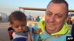 Alan Henning in an undated photograph taken at a refugee camp on the Turkish-Syria border