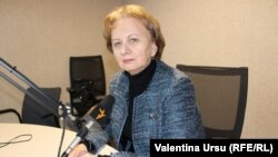 Zinaida Greceanii în studioul Europei Libere la Chișinău în ianuarie 2019
