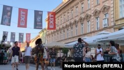 Centar Novog Sada u danu otvaranja Exit festivala, 8. jul 2021.