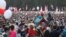 Belarus -- Sviatlana Cichanouskaja election rallye in Minsk, 30Jul2020