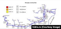 Cotele apelor Dunării vor fi în creștere în următoarele 7 zile, dar pentru că a fost secetă și apele erau scăzute, nu vor exista viituri, spun hidrologii.