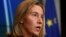 EU foreign-policy chief Federica Mogherini said she would visit Washington early next month to urge U.S. lawmakers not to pull out of the Iran deal.