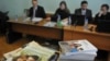 Stacks of booklets of a Jehovah's Witnesses in Russian court 