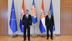 Россия Ташқи ишлар вазиир Сергей Лавроа Хорватия президенти Зоран Миланович билан. Загреб, 16 декабрь, 2020