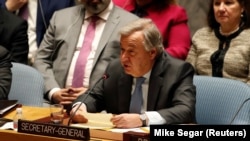 Antonio Guterres na sjednici Vijeća sigurnosti UN-a, New York, fotoarhiv