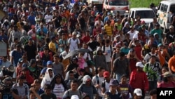 Migranți din Honduras care se îndreaptă spre Statele Unite ale Mericii, 21 octombrie, 2018