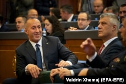 Ramuš Haradinaj, premijer u ostavci i Hašim Tači, predsednik Kosova, decembar 2018.