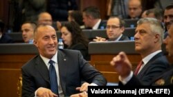 Premijer Kosova Ramuš Haradinaj sa predsednikom Tačijem u Skupštini Kosova