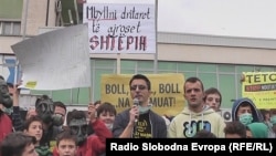 Протест против загадувањето на воздухот во Тетово. 