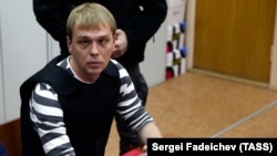 Investigative journalist Ivan Golunov attends a court hearing in Moscow in November