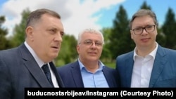 Milorad Dodik, Andrija Mandić i Aleksandar Vučić na jednom od prethodnih susreta (foto arhiv)