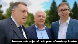 Milorad Dodik, Andrija Mandić and Aleksandar Vučić