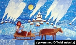 Ілюстрація Ольги Кваши до поезії Антонича «Різдво»