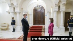 Președinta R. Moldova, Maia Sandu, și cel al României, Klaus Iohannis, București, 20 aprilie 2021