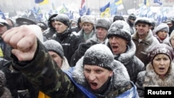 Ukrainian police are looking for footage of demonstrators who rallied in protest against the proposed new tax code.