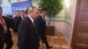 Встреча Сооронбая Жээнбекова и Владимира Путина на саммите СНГ