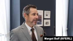 US Senator John Curtis speaks to RFE/RL in Washington on August 5.