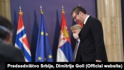 Predsednik Srbije Aleksandar Vučić sa norveškim ambasadorom u Beogradu