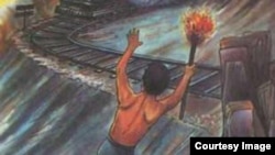 تصویری از «دهقان فداکار» که در کتاب‌های درسی ابتدایی ایران نقش بسته بود.