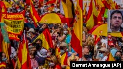 Pamje nga protestat e mbajtura ditë më parë kundër lirimit të separatistëve katalanas.